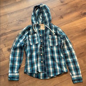 Small Men’s long sleeve shirt with hoodie